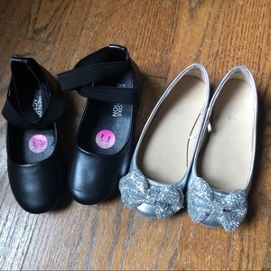 Lot of 2 girls dress shoes- size 11 toddler
